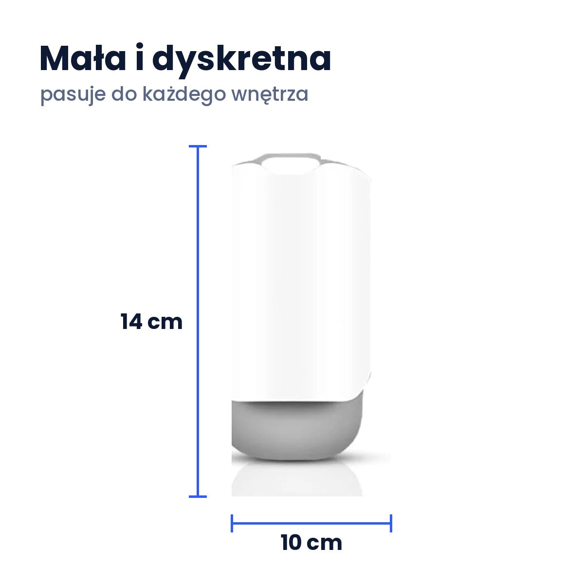 Wymiary lampki Lumka: 10 × 14 cm